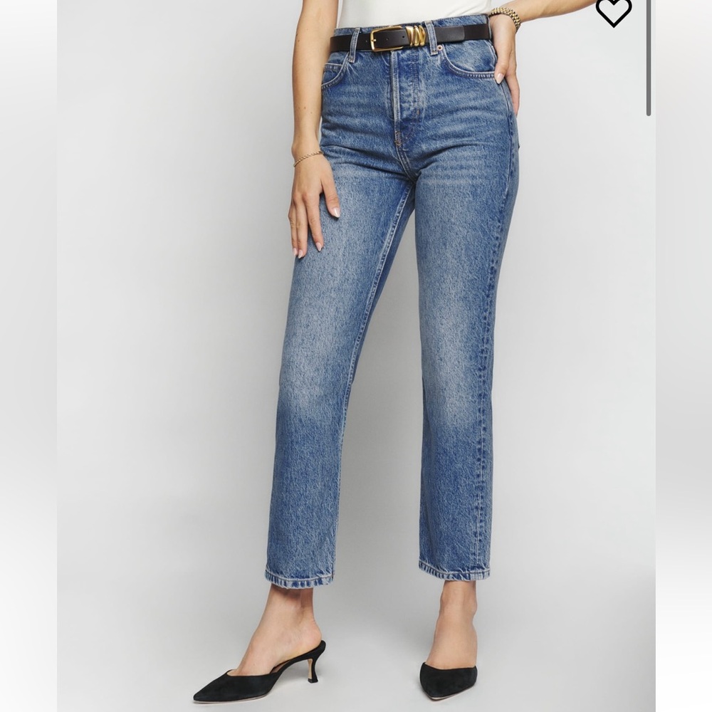 Reformation Cynthia High Rise Straight Cropped Jeans